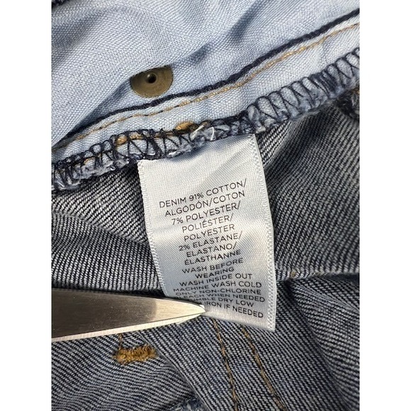 Ann Taylor LOFT High Rise Frayed Hem Denim Shorts Women's Size 32  14 Blue Wash - Picture 5 of 9
